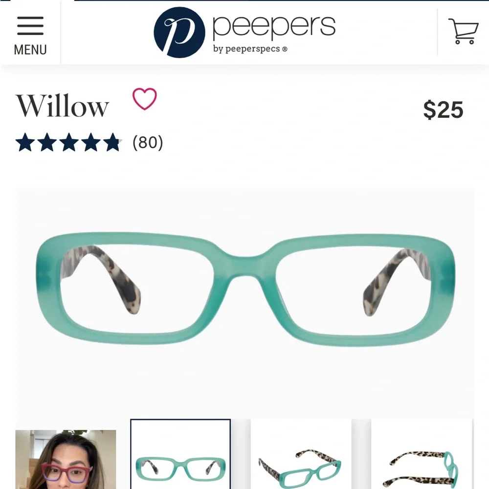 Peepers Women's Reading +1.0 Glasses Set - Tortoise, Teal, and Pink - Picture 9 of 10